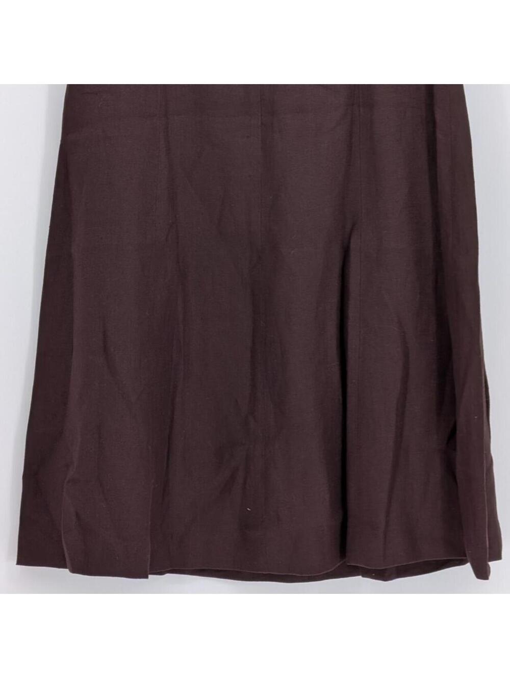 NEW Talbots Size 14 Brown 100% Irish Linen Fit and Flare Dress Y2K Quiet Luxury - Picture 12 of 15